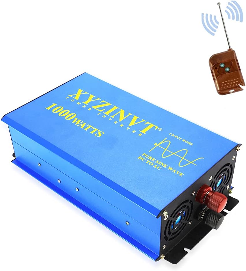 2500w Pure Sine Wave Power Inverter DC 24V to AC 120V with LED Display and Wireless Remote Controller G5336
