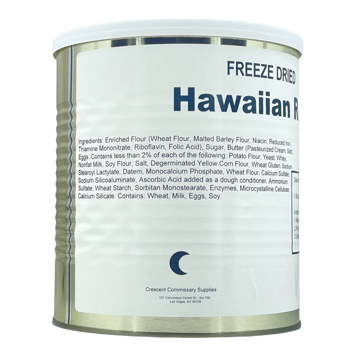 Freeze Dried Emergency Food Ration Hawaiian Rolls #10/12oz/Can - 1 Can P4485
