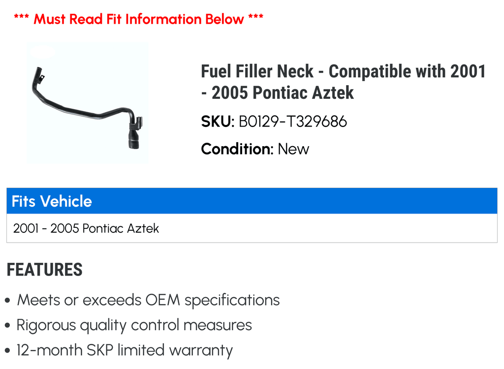 Fuel Filler Neck A53674