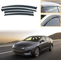 4Pcs Smoke Car Window Visors Rain Guard Tape-On Mount E20104