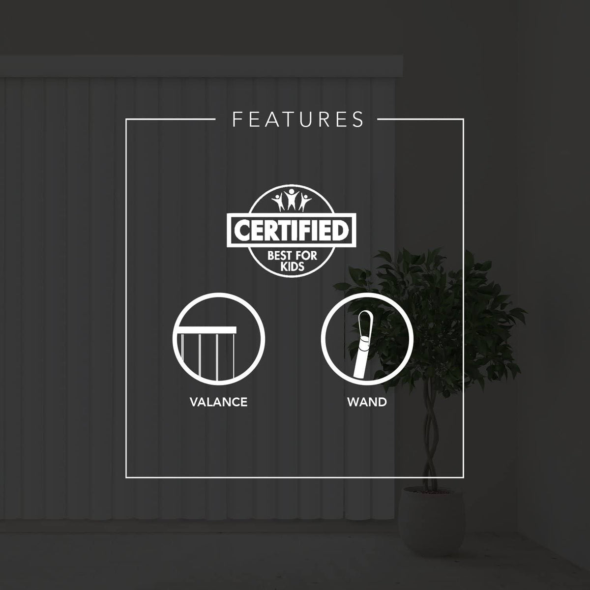 White Cordless Vertical Window Blinds, 78 inch x 84 inch B3865