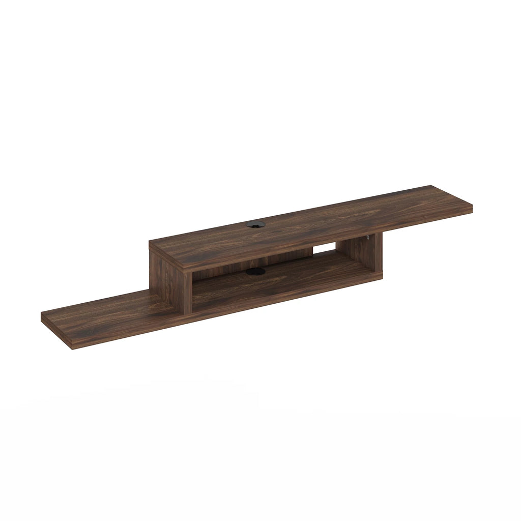Wall Mounted Floating Media Console, 60 inch, Columbia Walnut Q9821