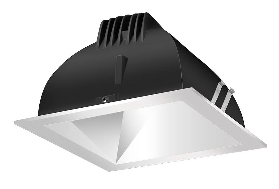 LED Trim Mod6 Sq Wallwash 27K 90CRI Matte Cone Silver Ring E5881