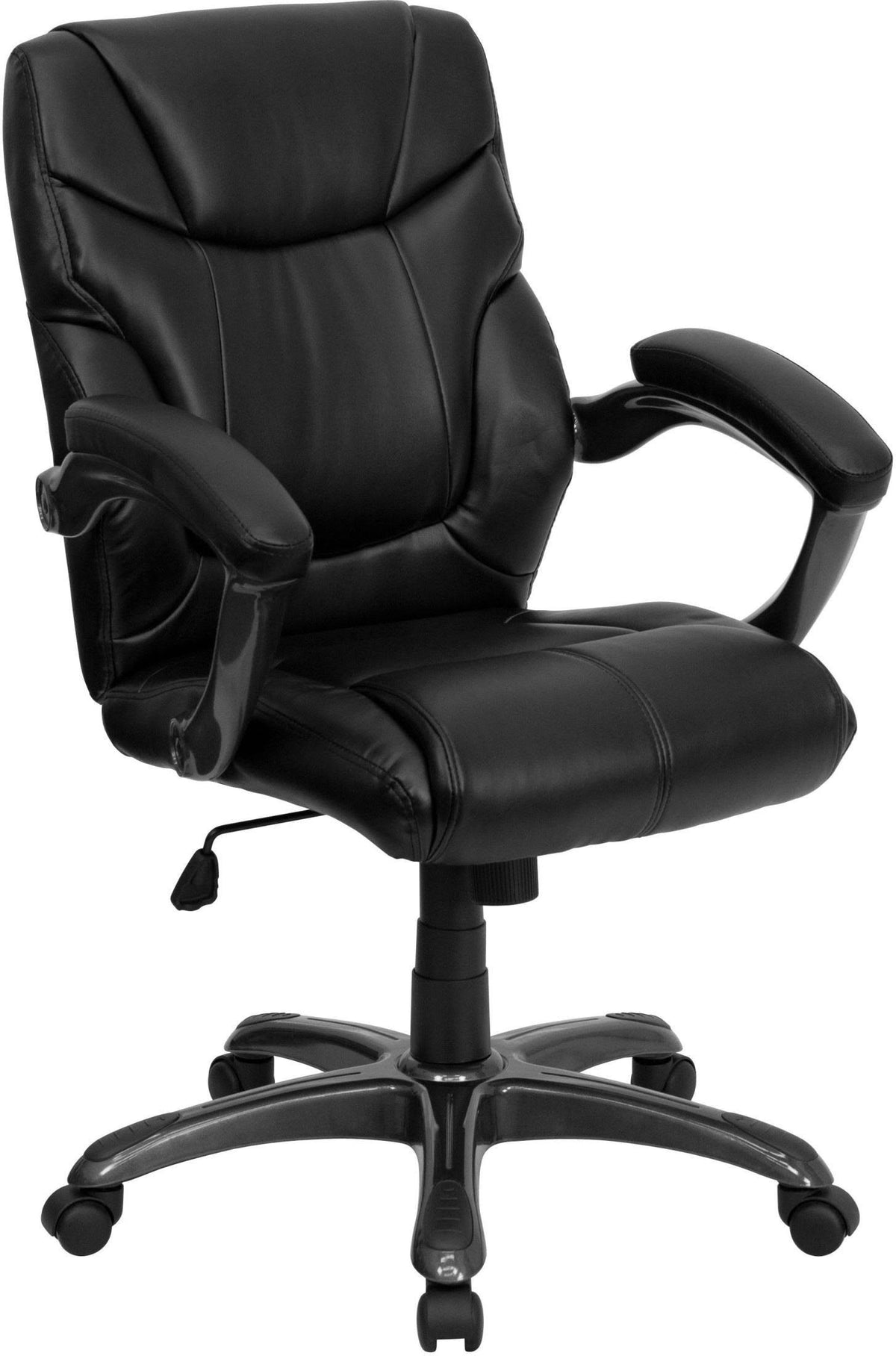 Black Leather Swivel Task Chair R62196
