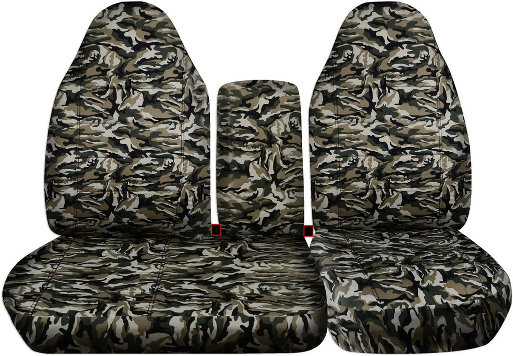 Camo Truck Seat Covers Gray W6908