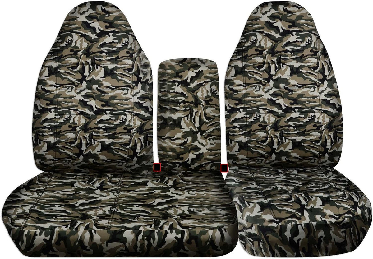 Camo Truck Seat Covers Gray W6908