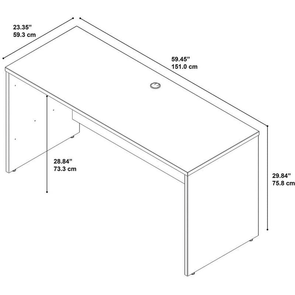 60W x 24D Credenza Desk F913