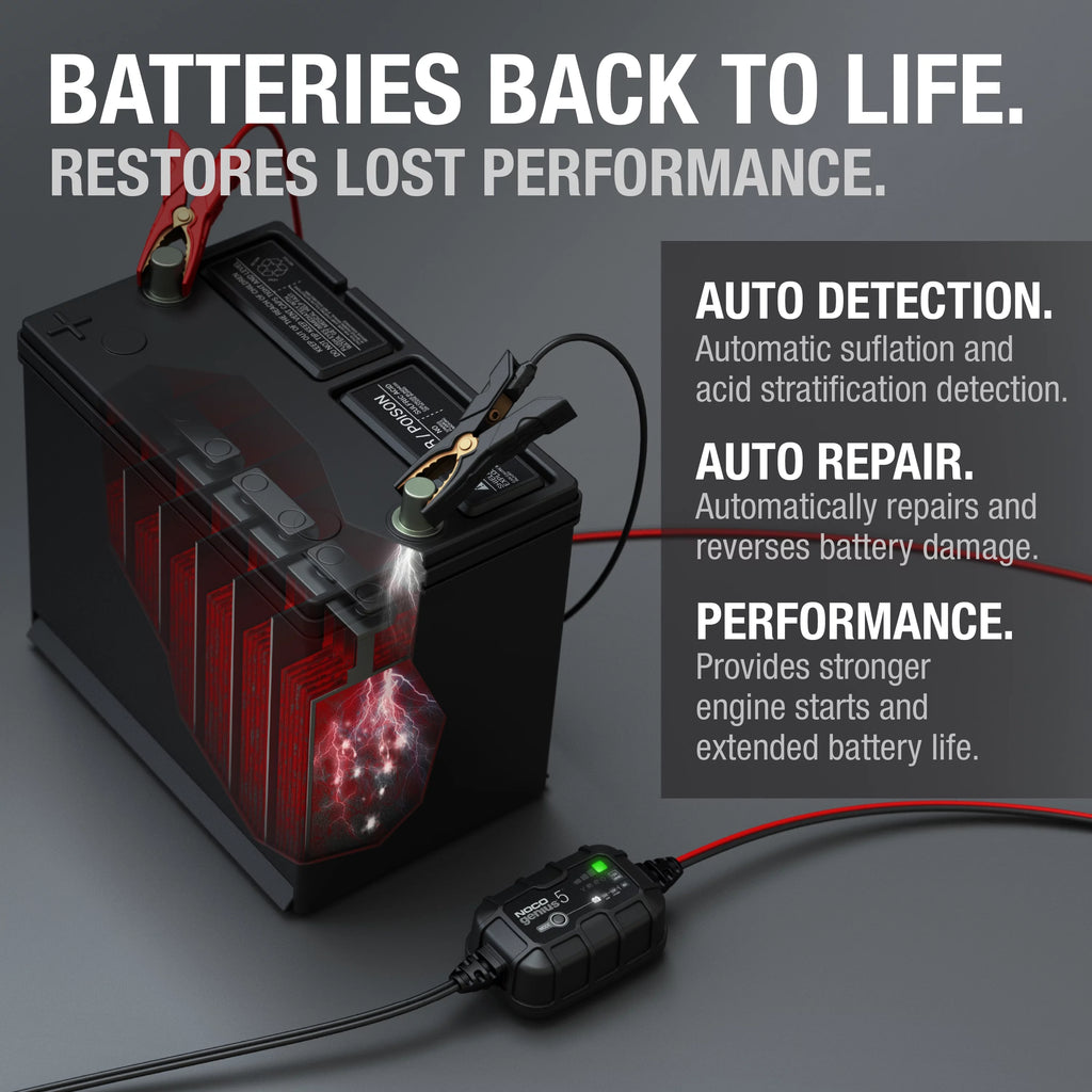 6V/12V 5A Smart Battery Charger and Maintainer S5316