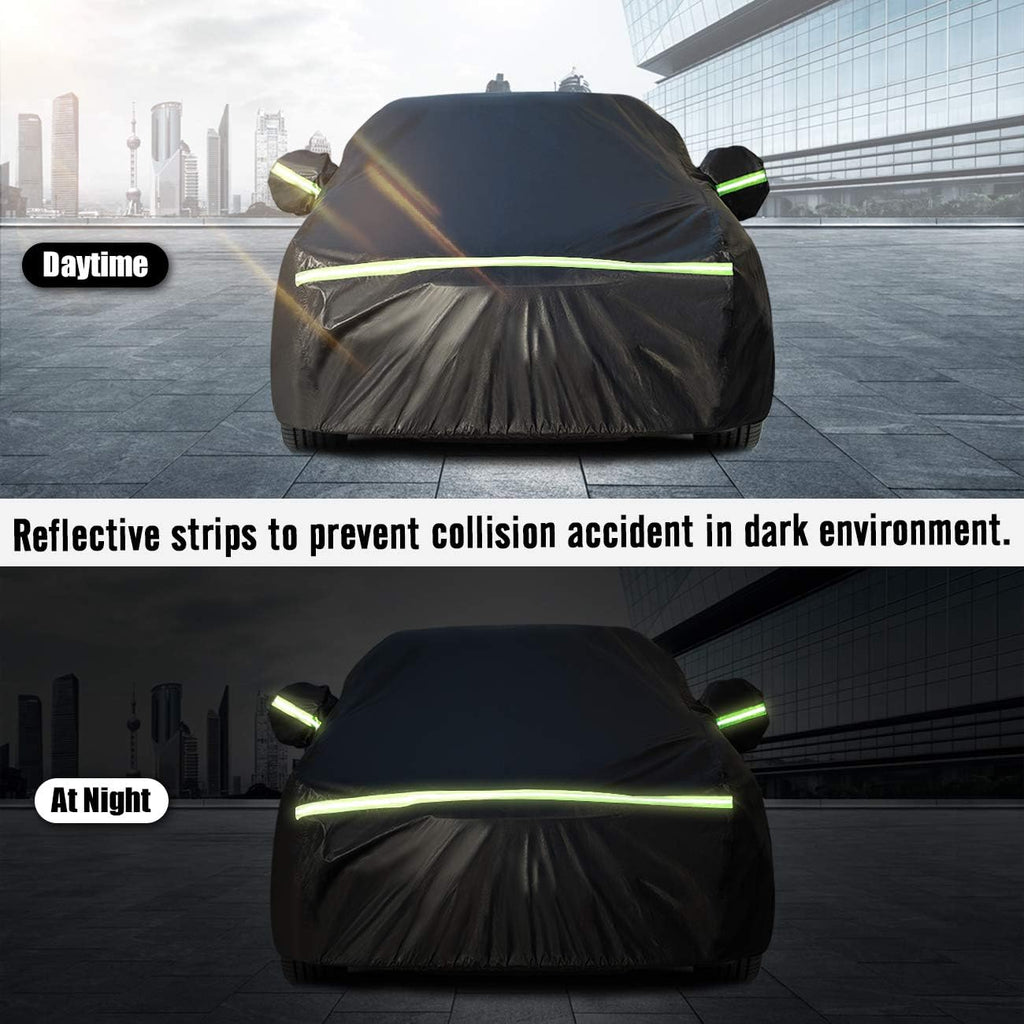 Hatchback Car Cover 5 Layers Universal Fit 157 to 171 inch Pack of 2 T10076