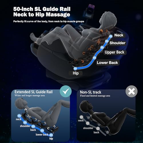 Full Body Zero Gravity SL-Track Shiatsu Massage Chair with Heat Q316098