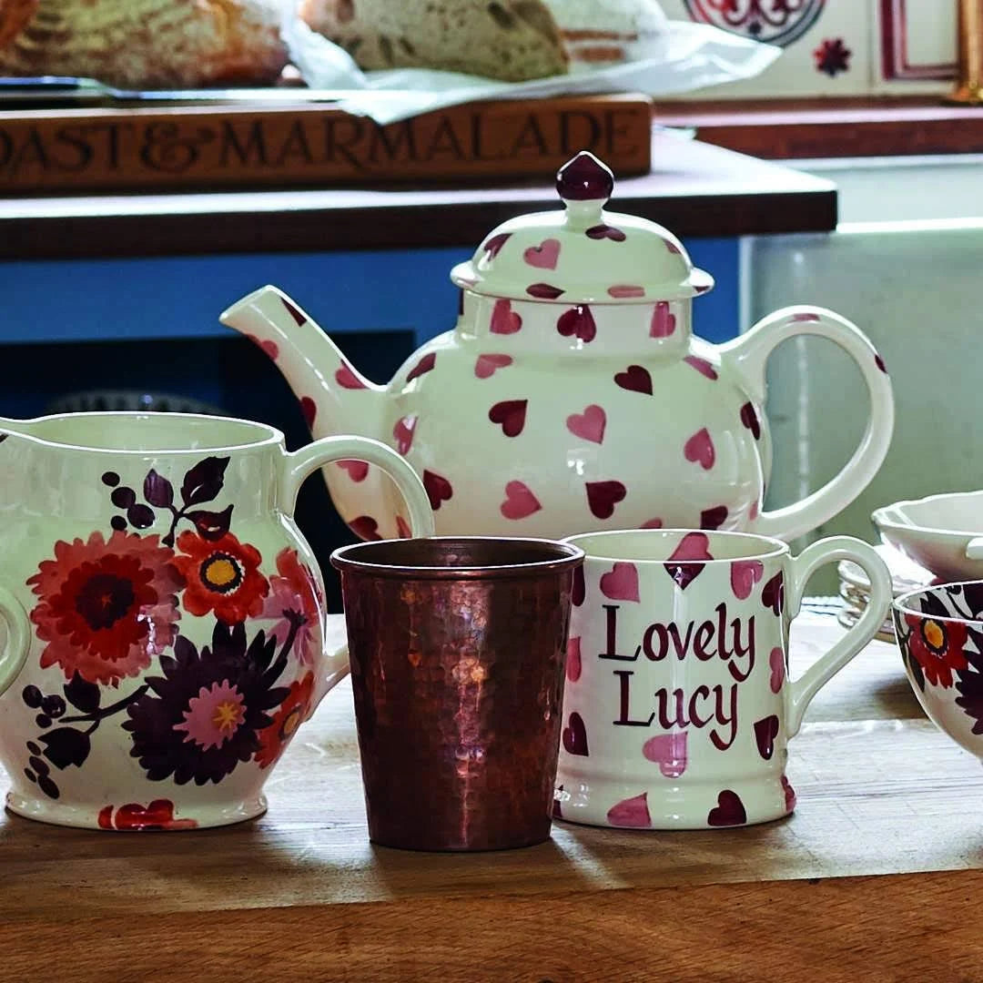 Pink Hearts 4 Mug Teapot Boxed U69078