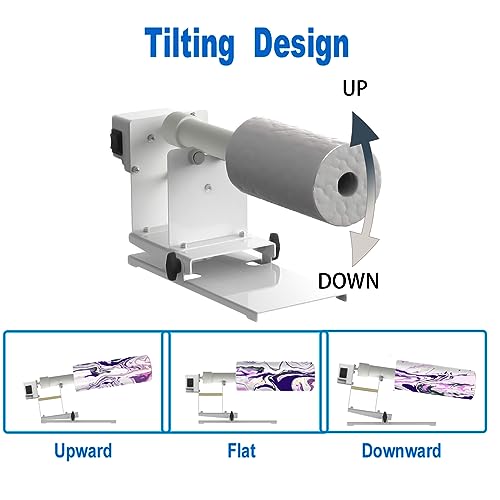 Tilting Cup Turner with 2 Ways Rotation and dust-Proof Cover Tumbler Spinner Kit B343163
