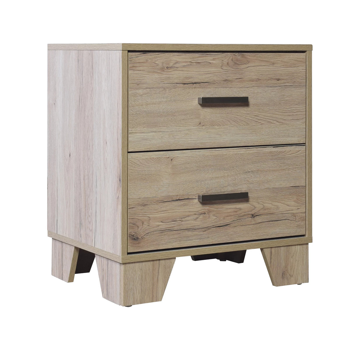 2 Drawers Light Oak Nightstand Z269932