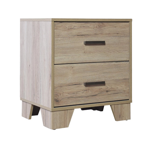 2 Drawers Light Oak Nightstand Z269932