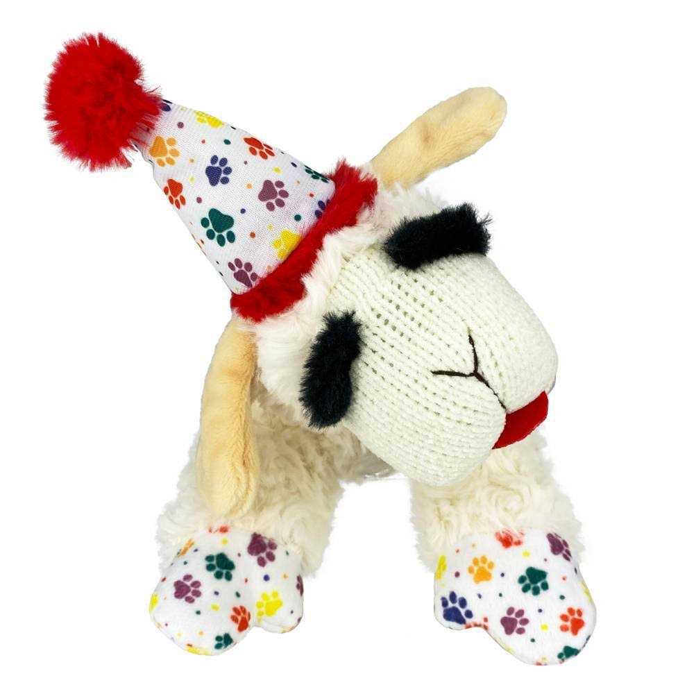 Lamb Chop Dog Toy with Birthday Hat H31153