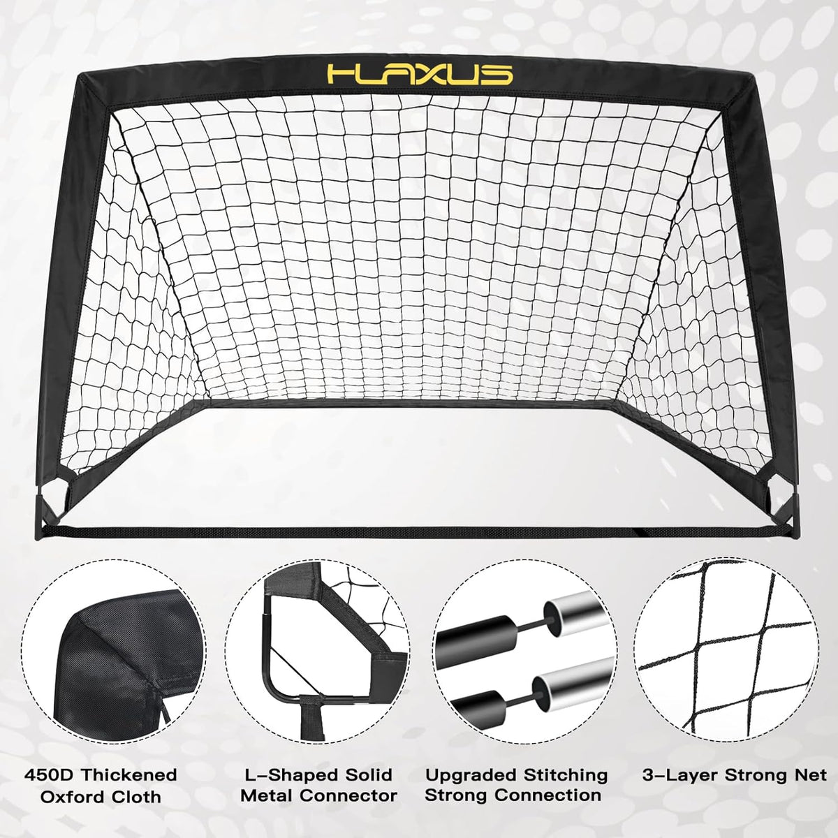 2 Set 4x3 ft Portable Pop Up Soccer Net with Soccer Ball I377