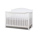Gray Round Top 4-in-1 Convertible Wooden Crib Y333816
