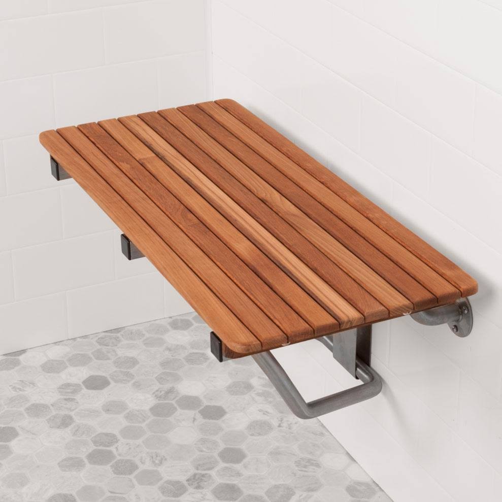Teak Wall Mount Shower Seat 36x22 J477