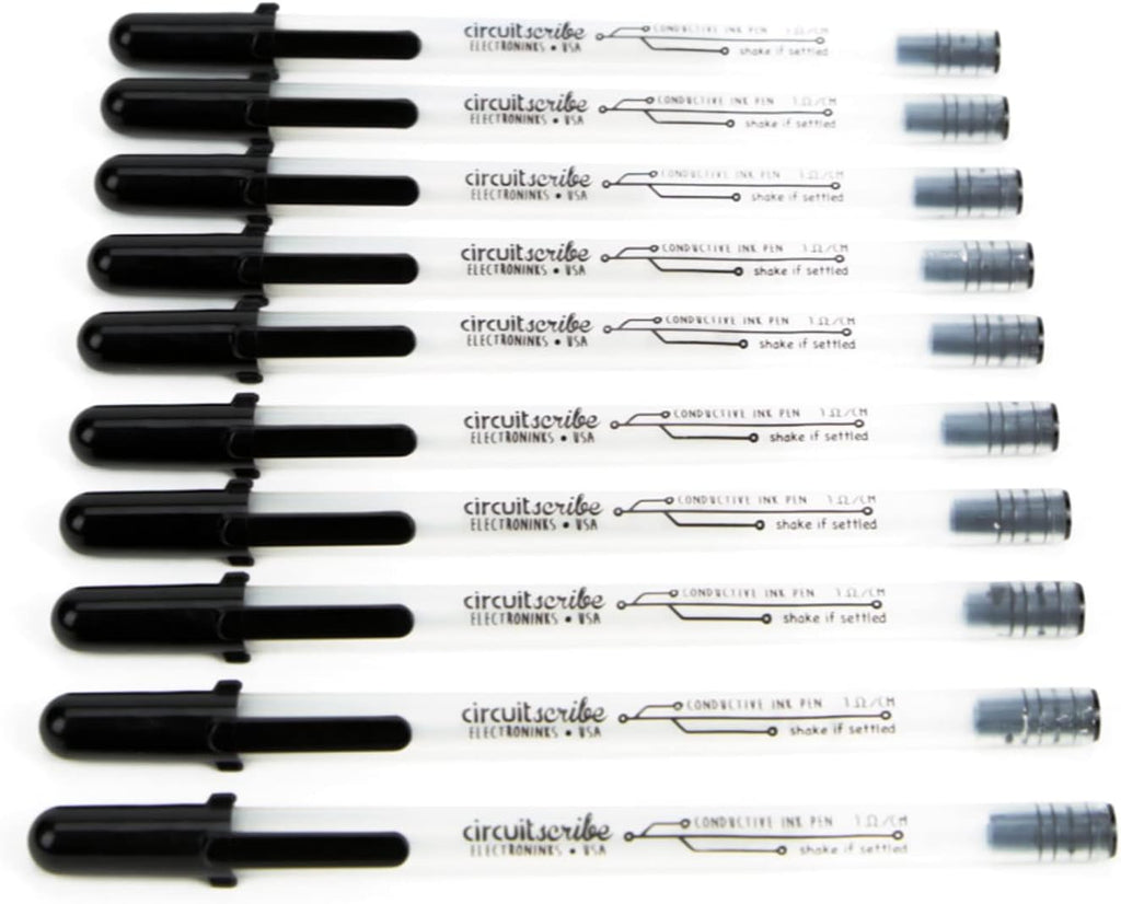 Non-Toxic Conductive Ink Pen Kit, 10-Pack J227