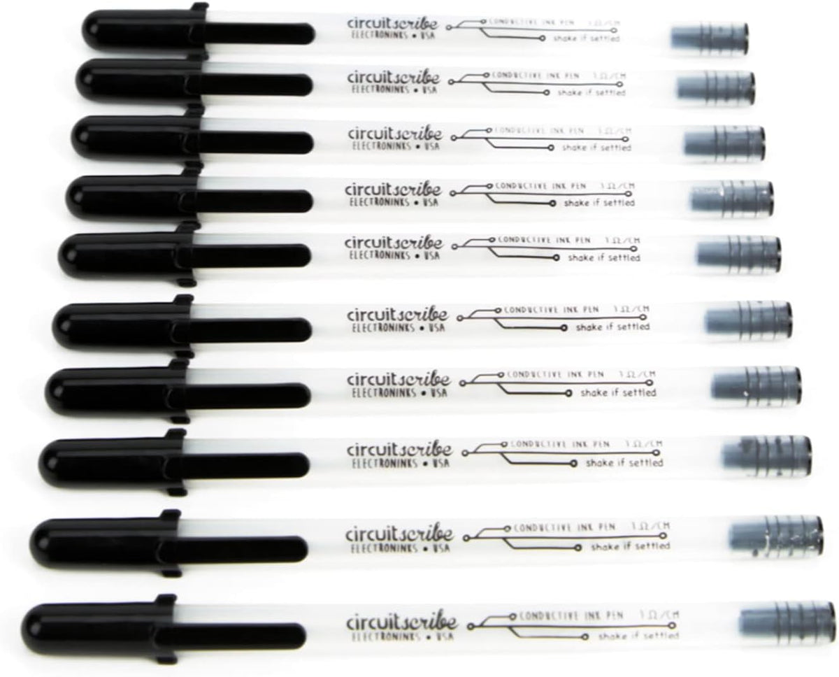Non-Toxic Conductive Ink Pen Kit, 10-Pack J227