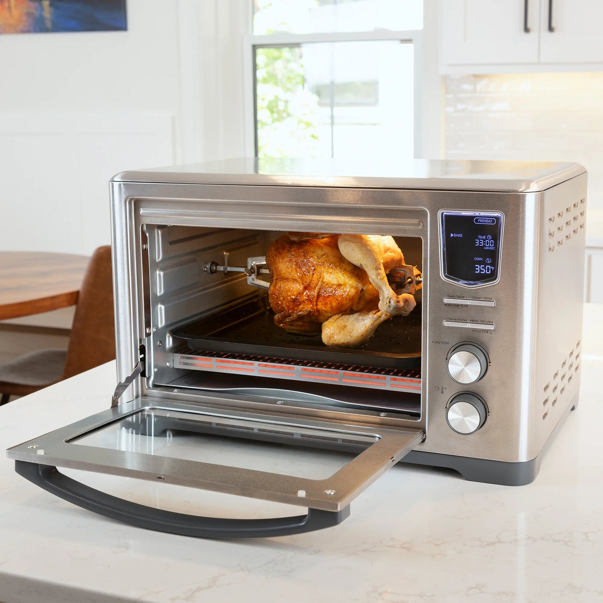 11-In-1 Digital Air Fryer Convection Toaster Oven Rotisserie 6-Slice 1700W Stainless Steel H208862