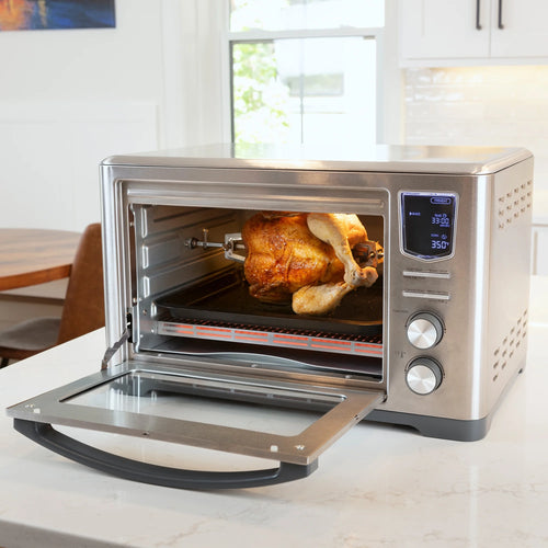 11-In-1 Digital Air Fryer Convection Toaster Oven Rotisserie 6-Slice 1700W Stainless Steel H208862