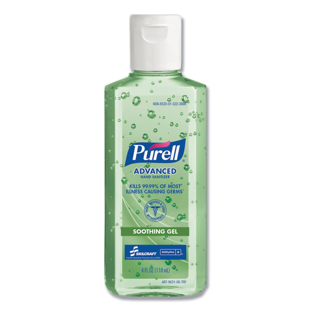 Purell Hand Sanitizer with Aloe, 4 oz Bottle, 24/Carton J742