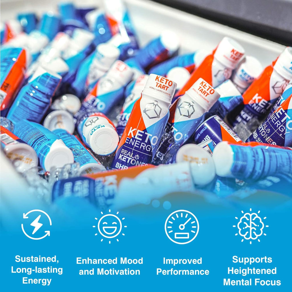 Keto Energy Shot Exogenous Ketones Preworkout Drink 12-Pack Cherry Limeade D9210