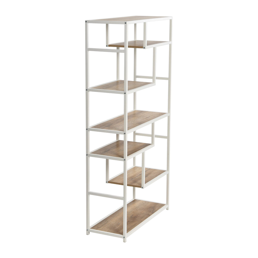 6 Tier 65" Tall Etagere Bookcase N193327