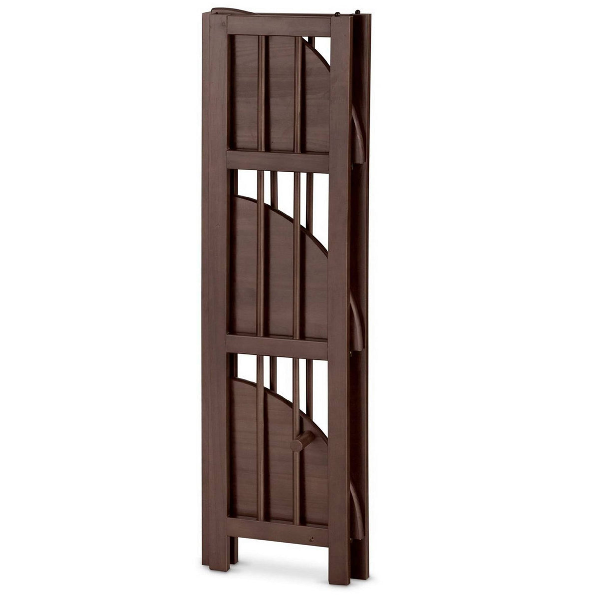 4 Shelf Corner Folding Bookcase Truffle Brown A90425