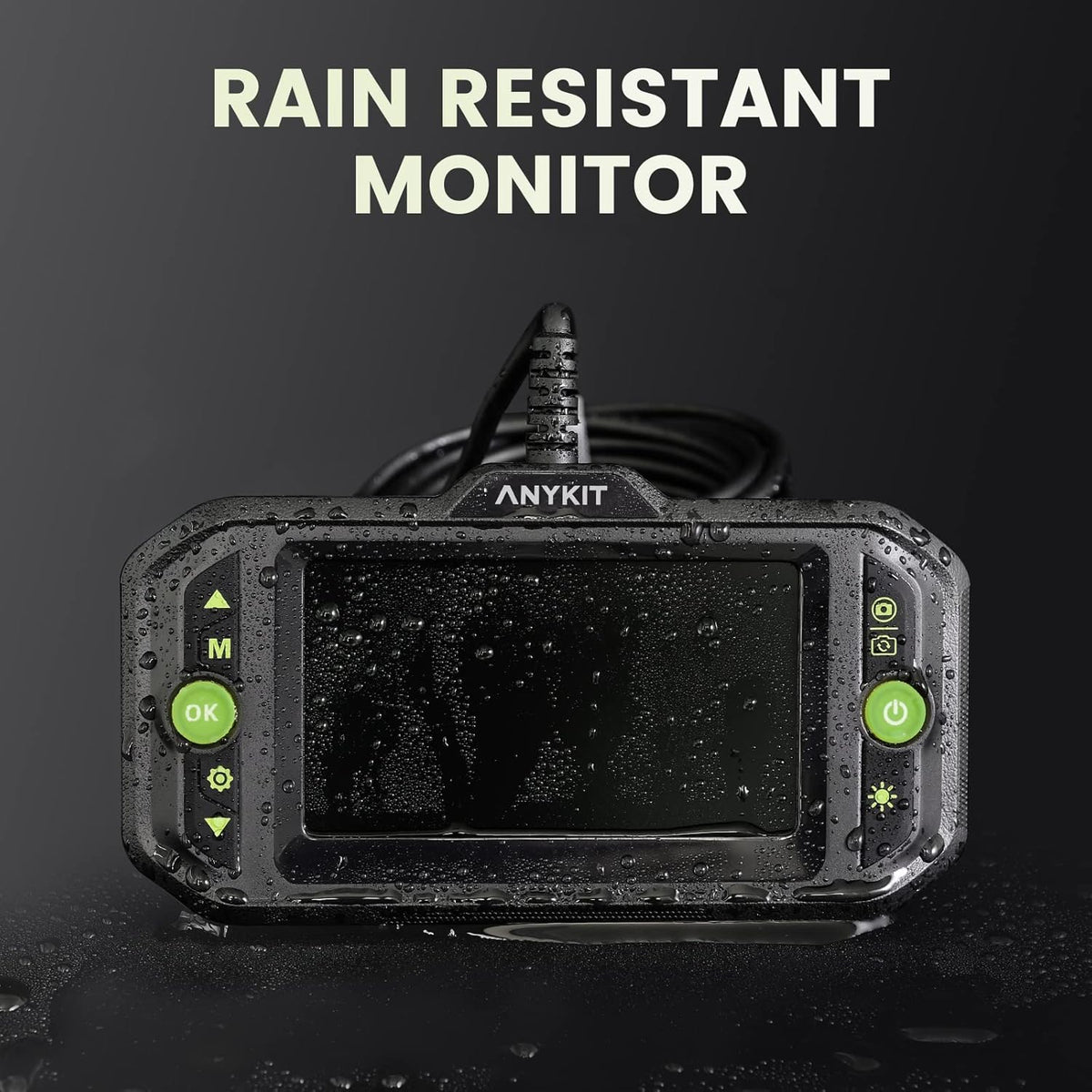 1080P HD Borescope Inspection Camera with 6 LED Lights and 16.4ft Semi-Rigid Gooseneck G8007