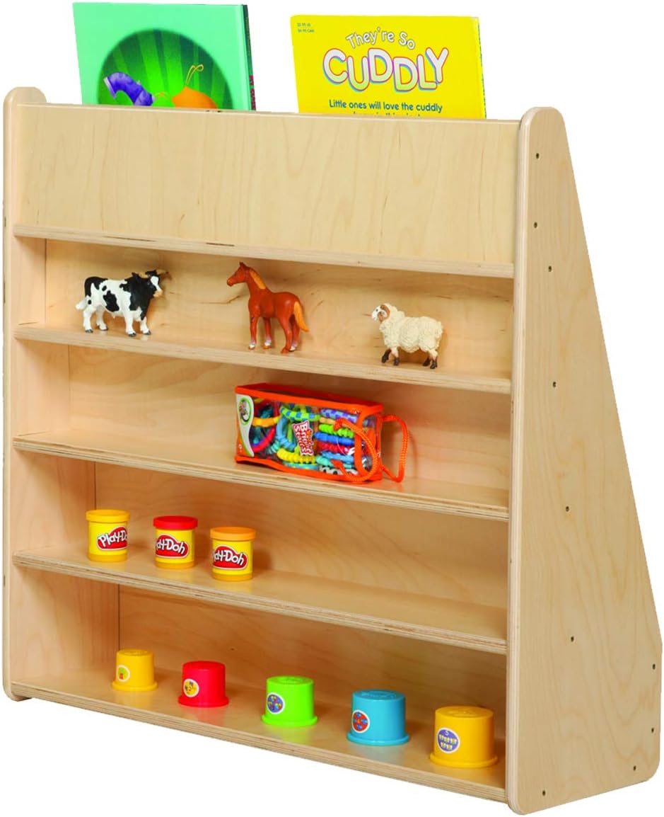 Fully Assembled 5 Shelf Front Facing Kids Bookshelf Z5789