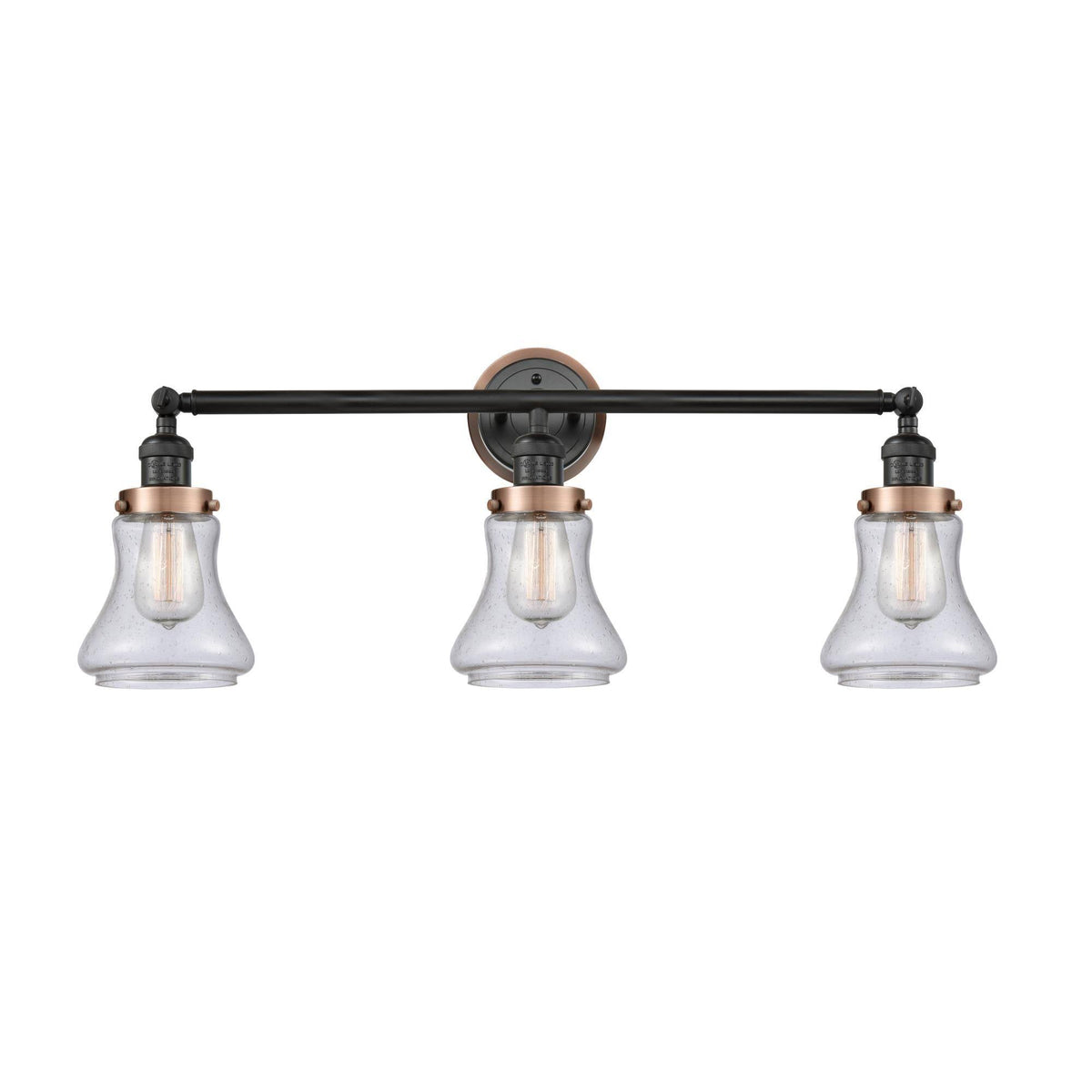 3-Light Matte Black Bath Vanity Light T59148