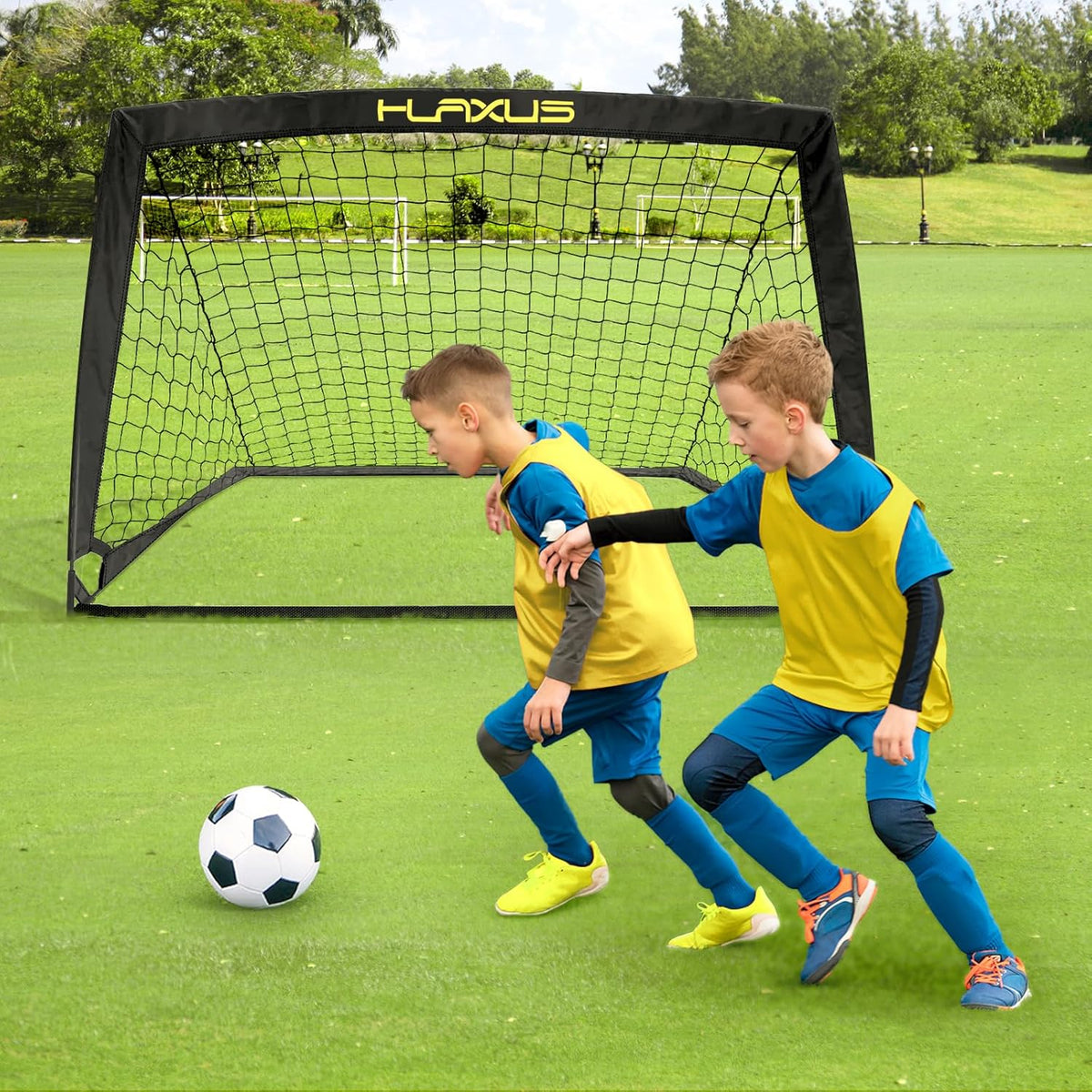 2 Set 4x3 ft Portable Pop Up Soccer Net with Soccer Ball I377