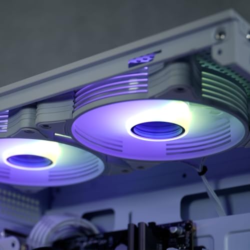 White Liquid-Cooled Gaming Desktop Computer, AMD Ryzen 7, RTX 4060 8GB, 32GB DDR4, 1TB NVMe SSD K25927