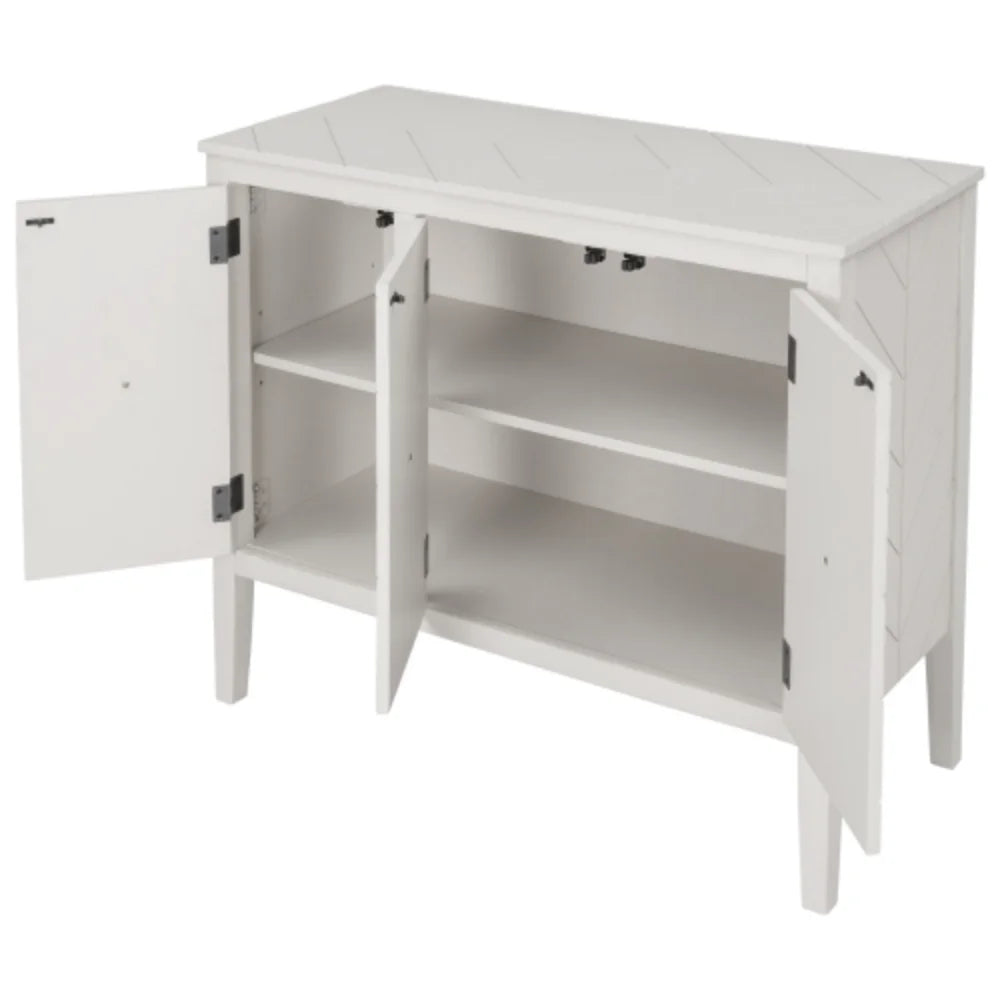 Wooden Storage Cabinet with Adjustable Shelf, Antique Gray V608812