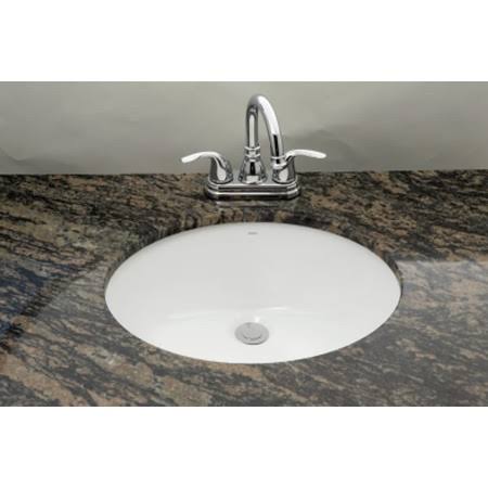 Oval Undermount Sink Set in White R1865