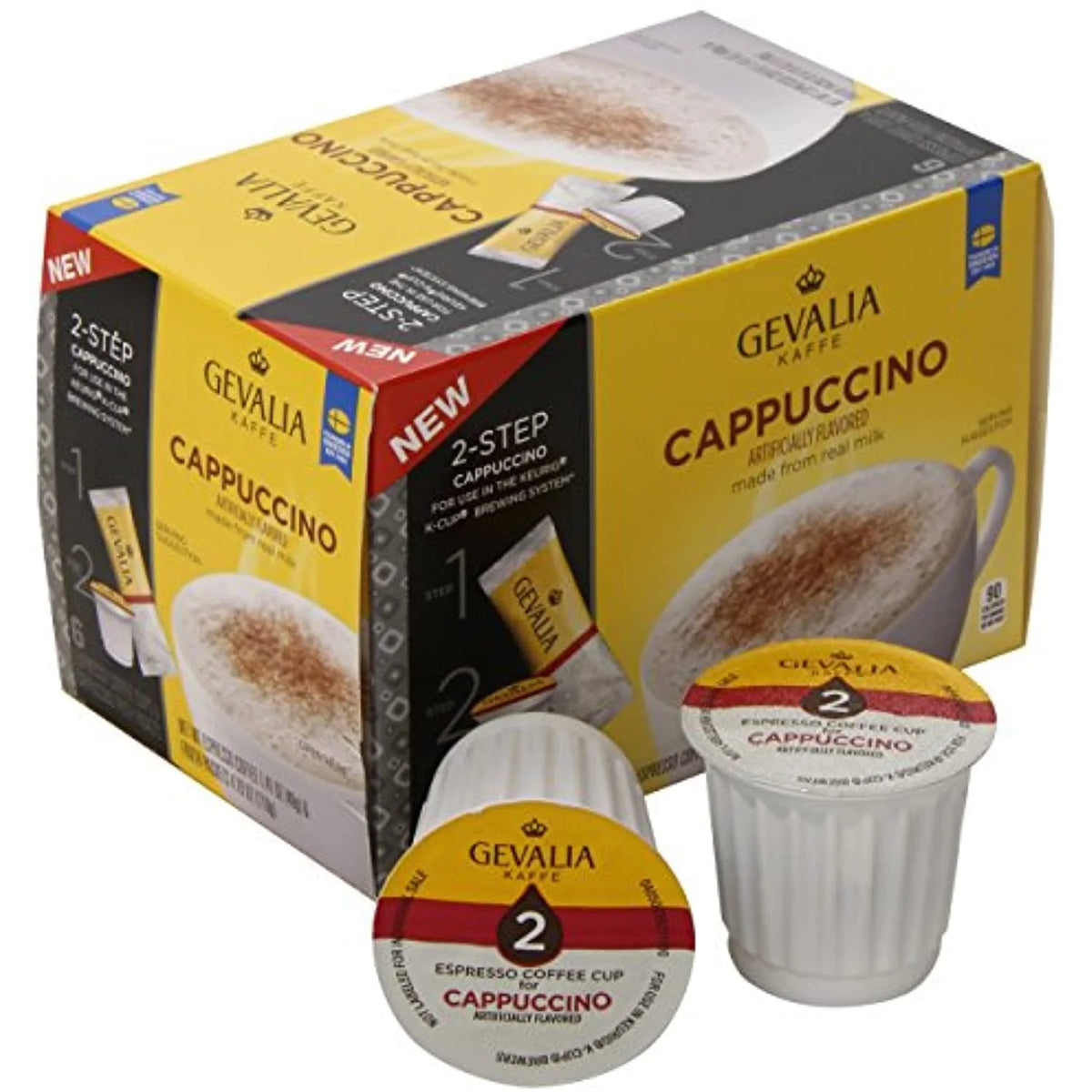 Cappuccino Espresso K-Cup & Froth Packets, 6 Count, 5.6Oz Box (Pack Of 3) T5739