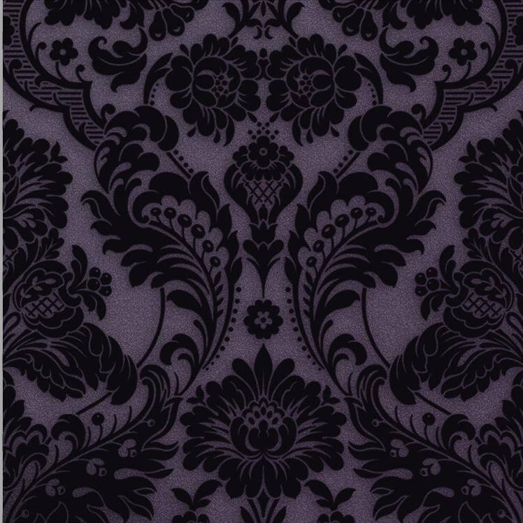 Gothic Damask Plum Wallpaper D87196