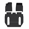 Black TPE 4PC Floor Mats for 2022-2023 Tesla Model X 6 Seats F553847