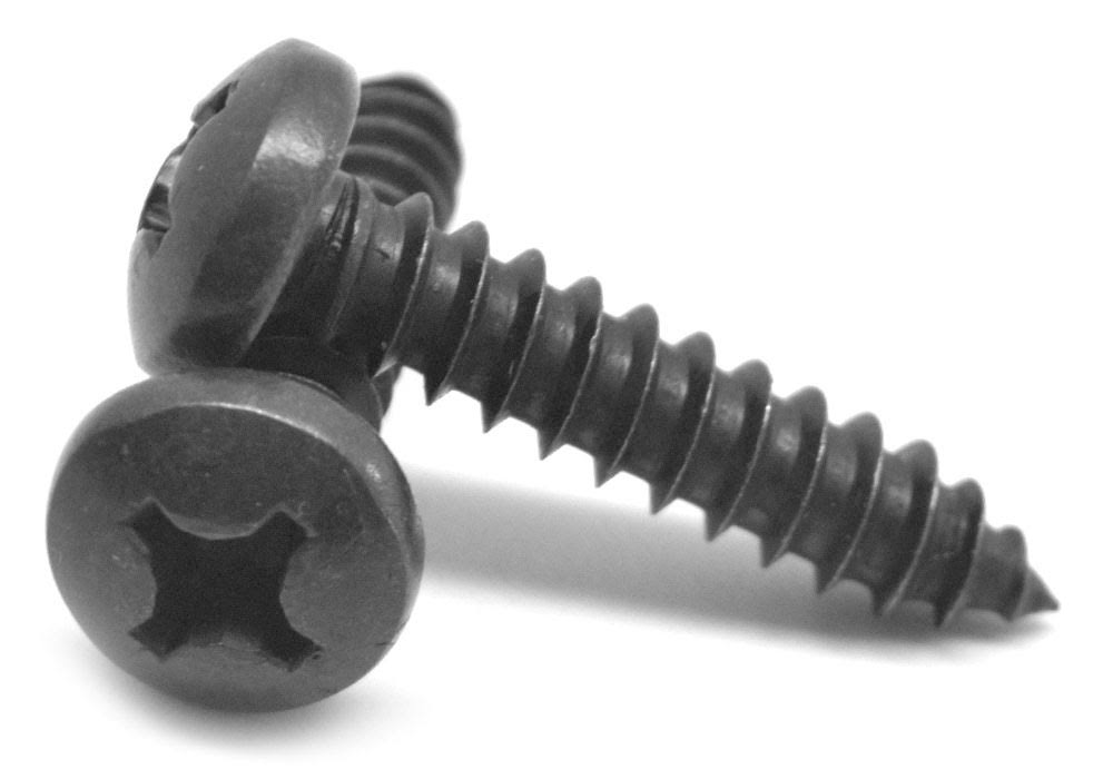 Black Oxide Phillips Pan Head Sheet Metal Screw F13407
