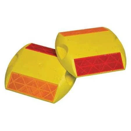 Yellow/Red Pavement Marker, 4x22 L, pk100 K4272