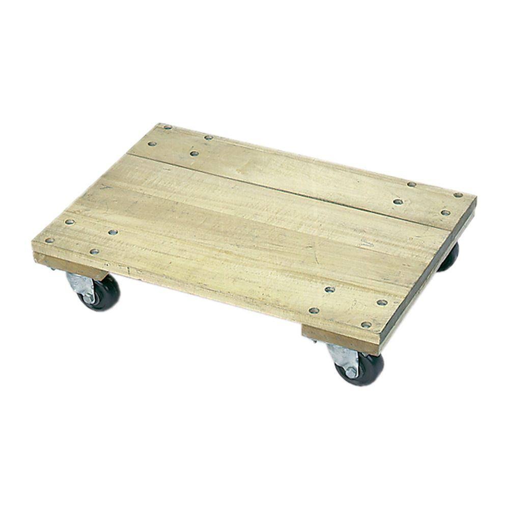 Wood Dolly with 3 in. Casters 30 x 18 in. Solid Platform Q8497