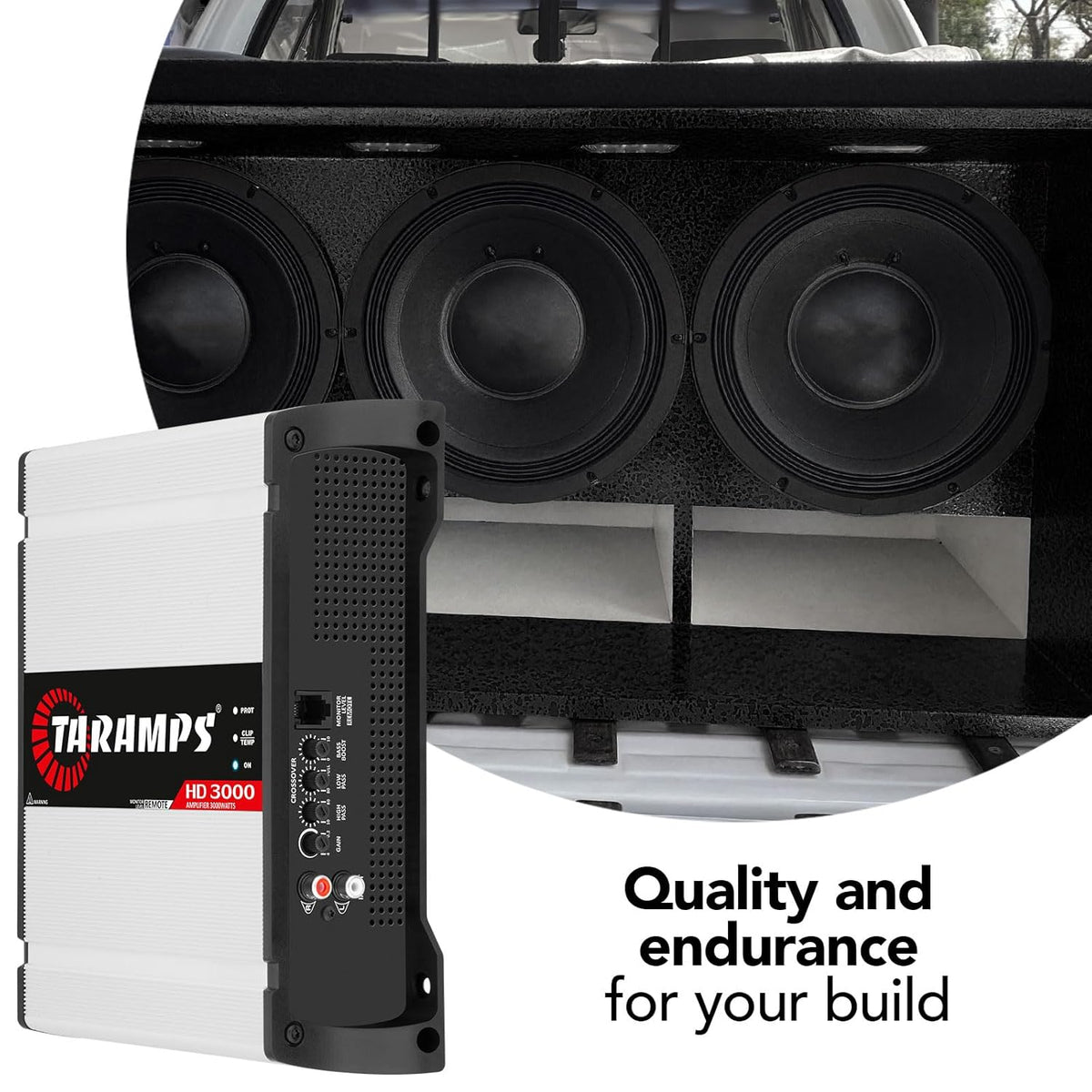 White 3000 Watts RMS 1 Channel Car Audio Amplifier F49507