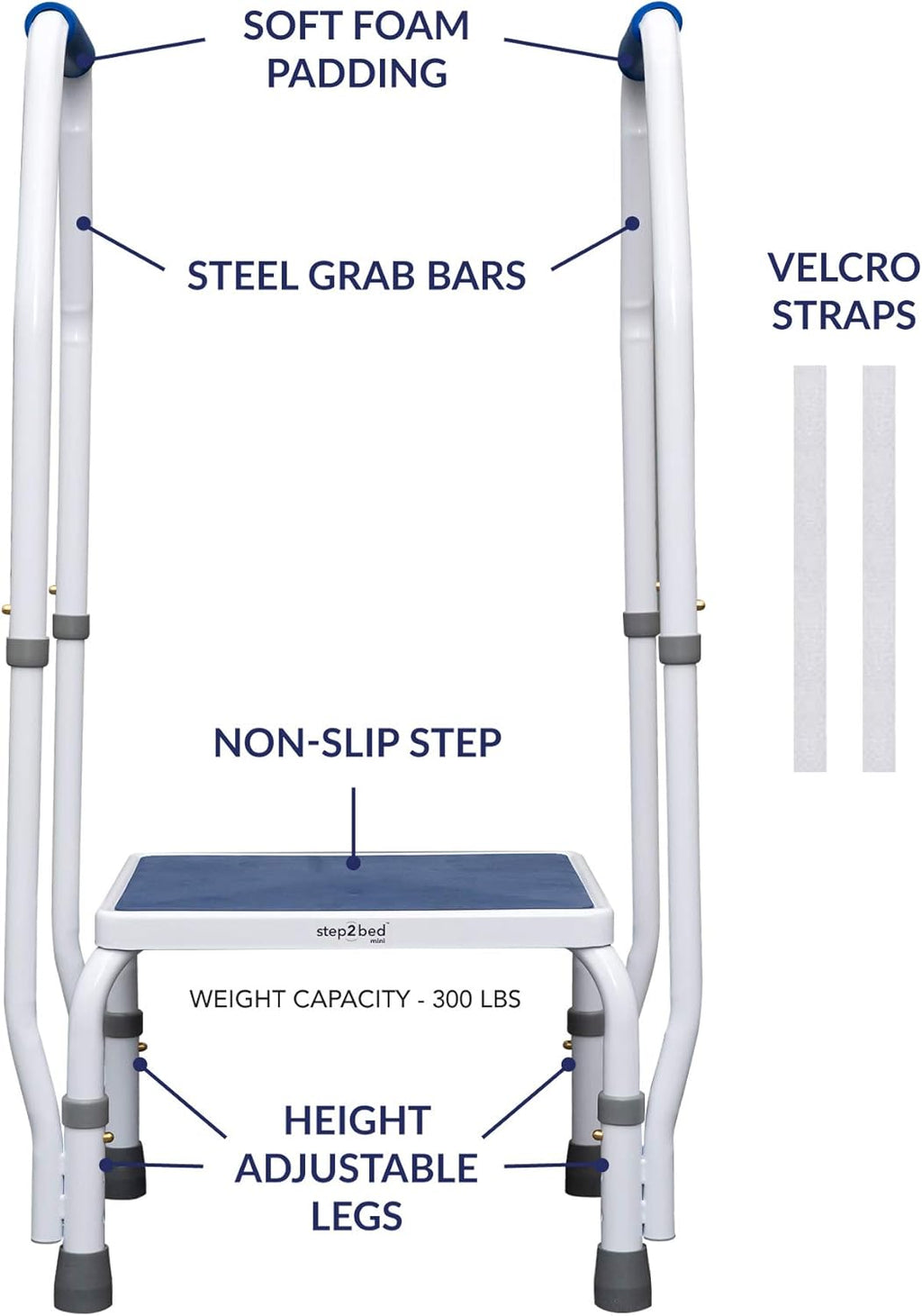 Adjustable Height Stainless Steel Step Stool with Handle E3421