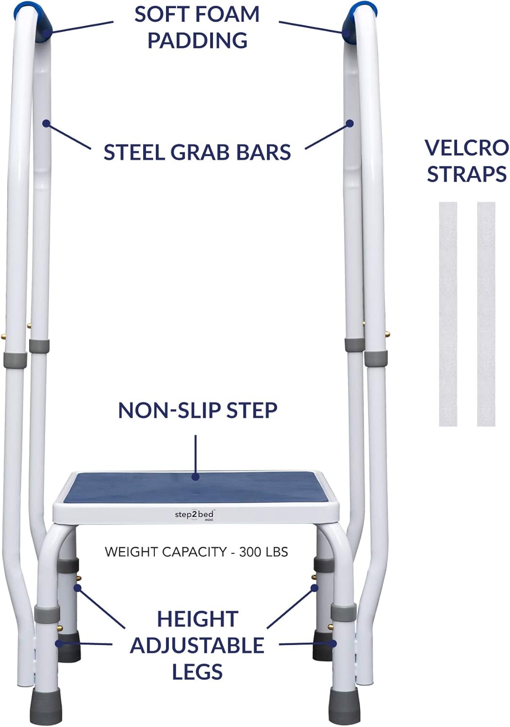 Adjustable Height Stainless Steel Step Stool with Handle E3421