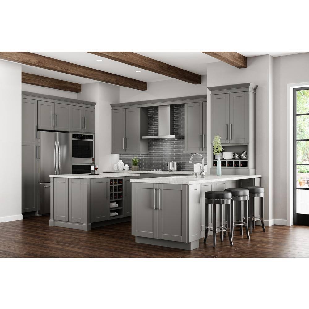 12x34.5x24 in. Base Kitchen Cabinet with Drawer Glides in Dove Gray H973