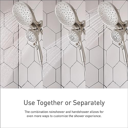 Spot Resist Brushed Nickel Six-Function Handheld Showerhead S2492