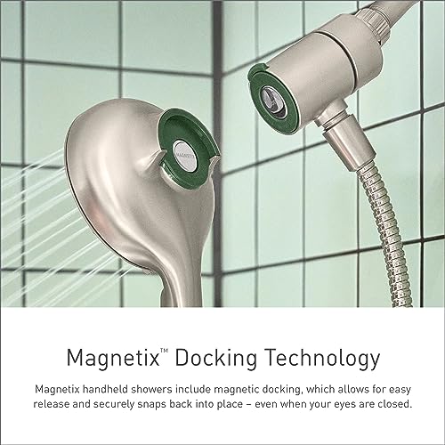 Spot Resist Brushed Nickel Six-Function Handheld Showerhead S2492