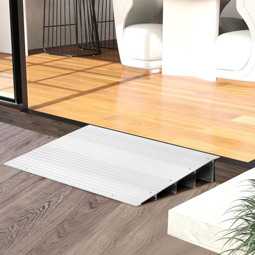 3" Rise Aluminum Door Threshold Ramp with Non-slip Surface P287873